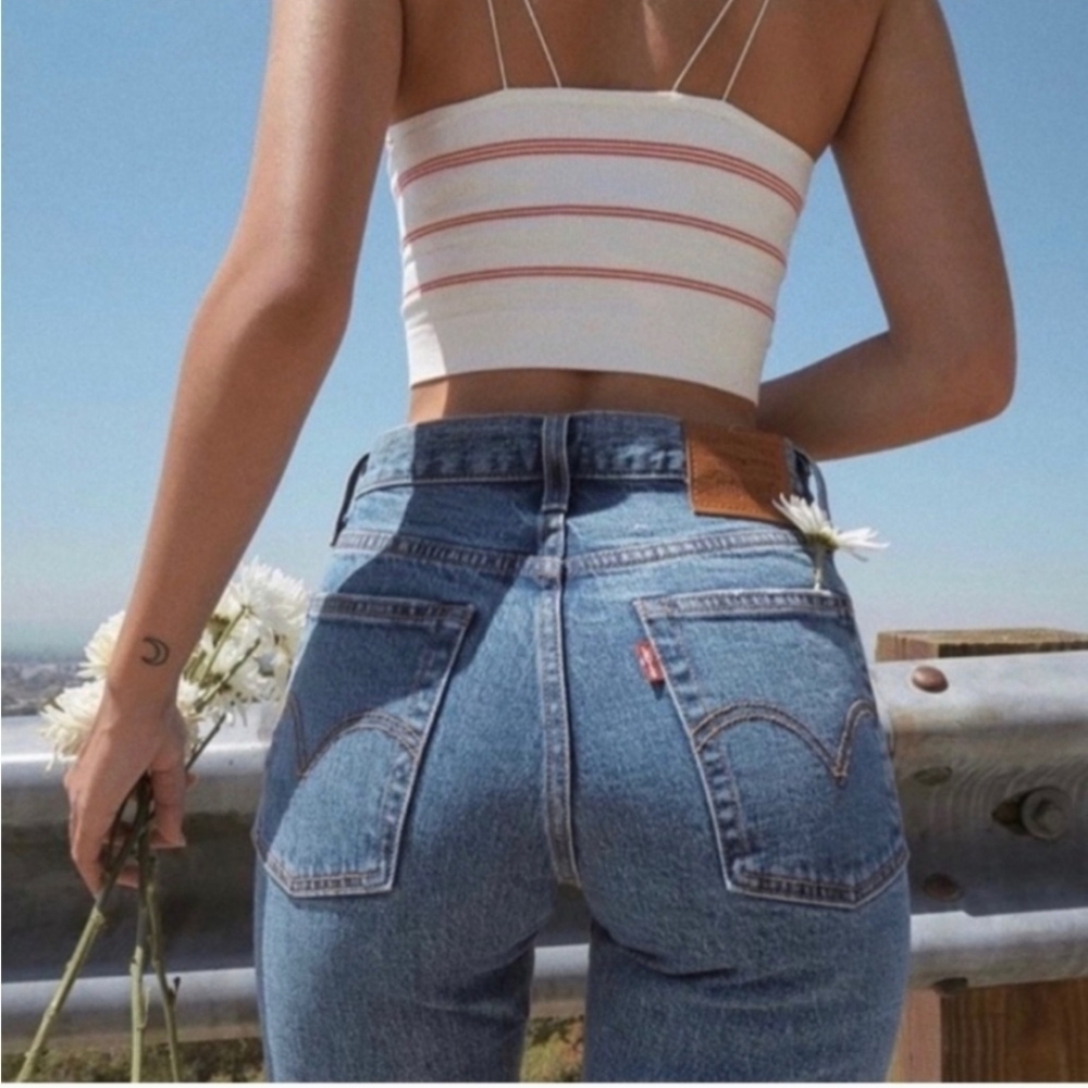 Levi's Wedgie Ankle Straight Cropped Jeans Y2K